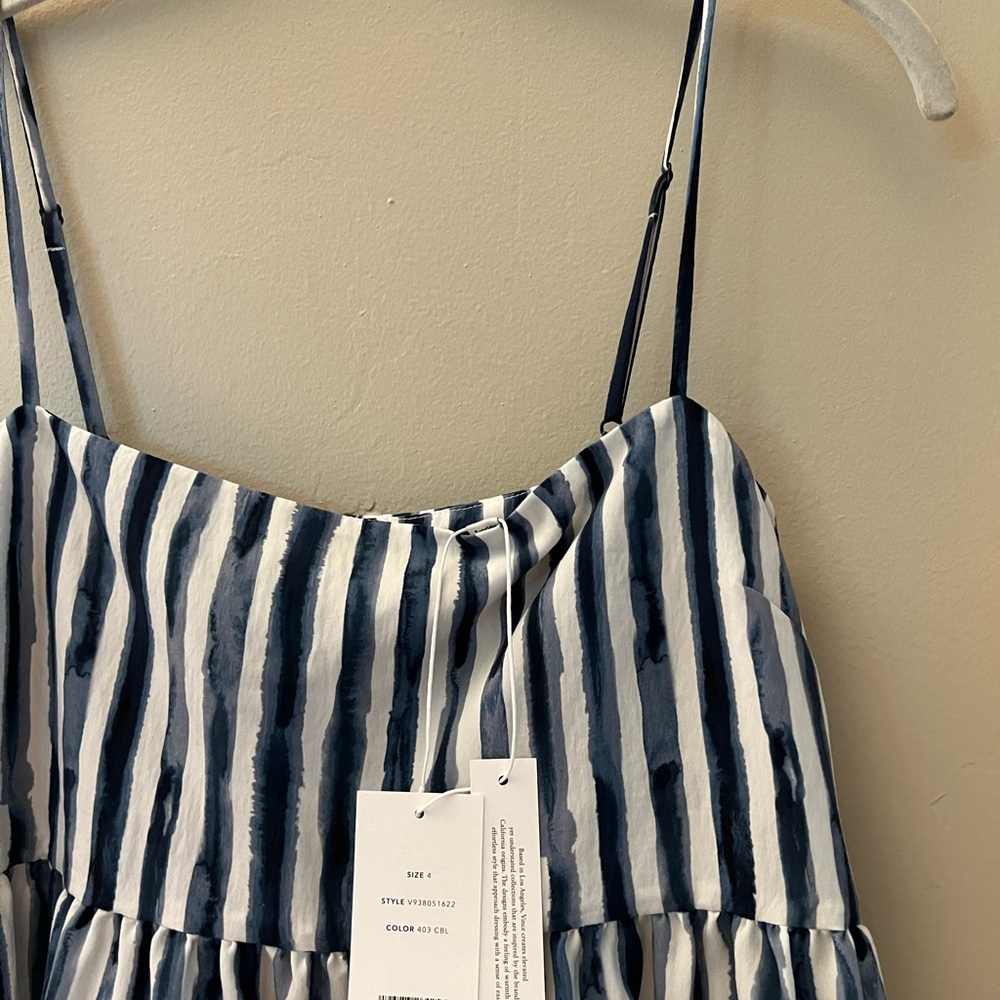 Women Summer(Sun) Dress Size 4 VINCE  Mid-Calf Length Adj Spaghetti Straps NEW